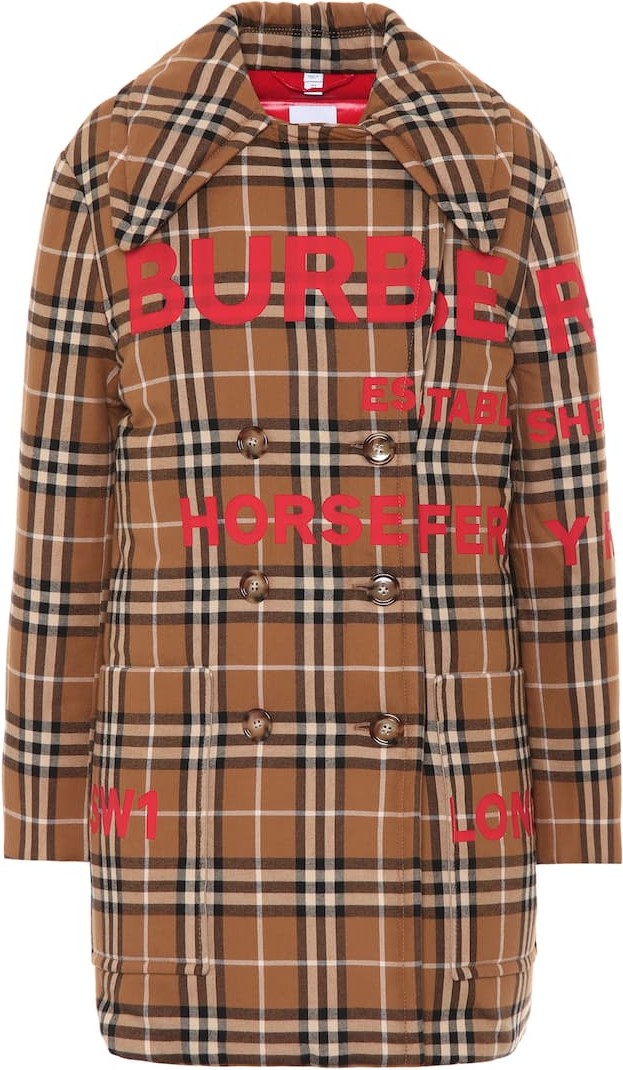 Burberry London England Check cotton down coat