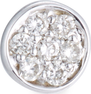 Sydney Evan Single Pave Diamond Disc Stud Earring