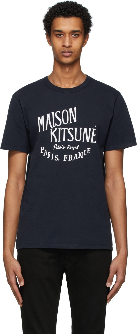 Maison Kitsune Navy 'Palais Royal' T-Shirt