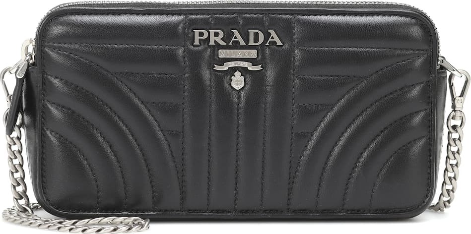 Prada Diagramme leather shoulder bag
