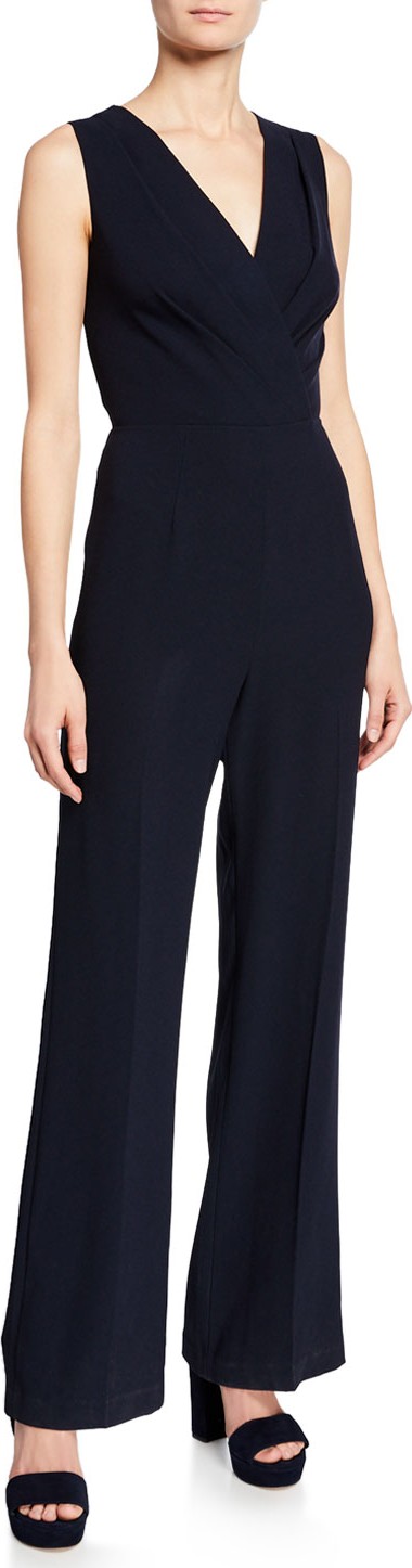Elie Tahari Adaline V-Neck Sleeveless Jumpsuit