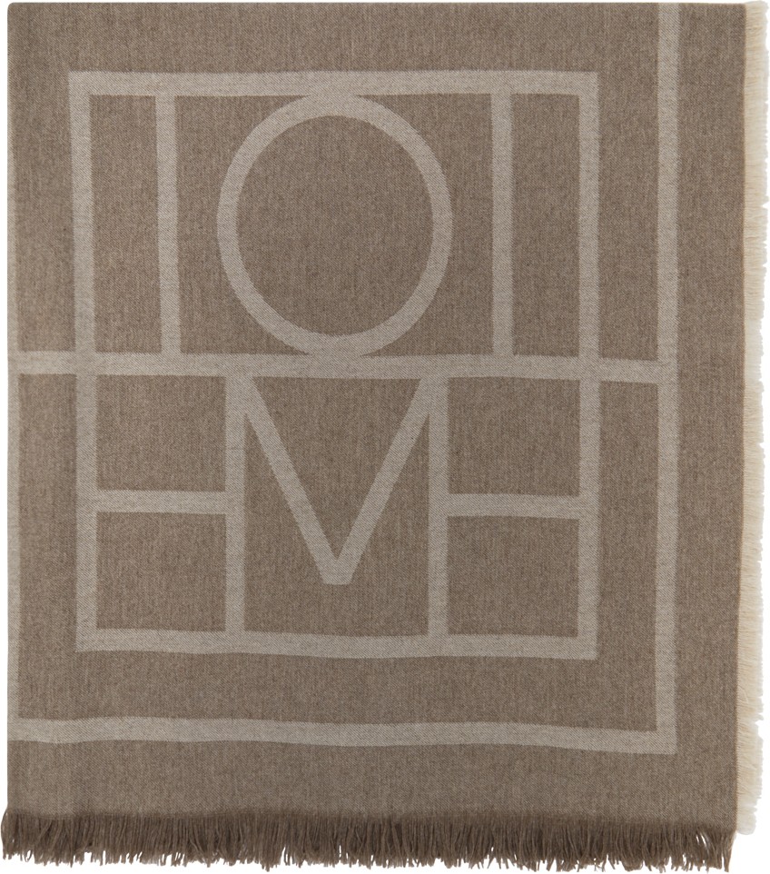 Totême Brown Wool Como Scarf