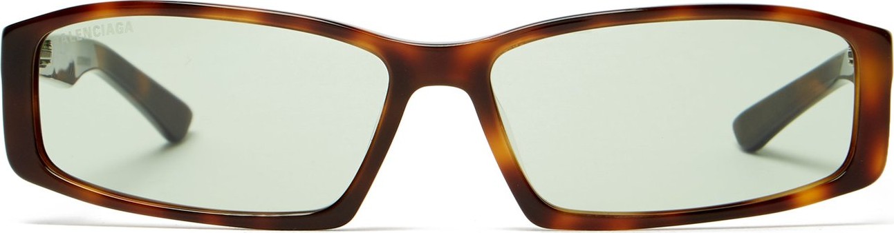 Balenciaga Tortoiseshell rectangle-frame acetate sunglasses