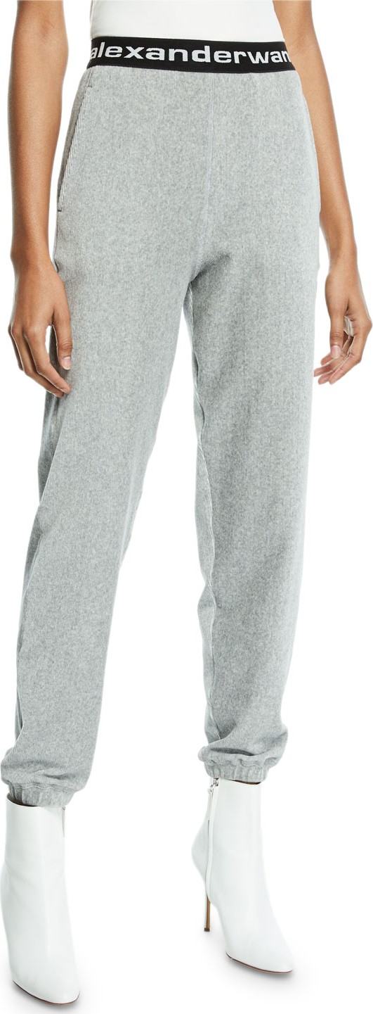 T By Alexander Wang Stretch Corduroy Logo-Bend Pants