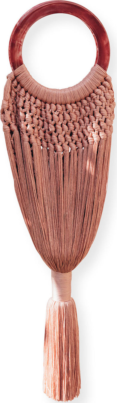 Cult Gaia Tassel Mini Net Top Handle Bag