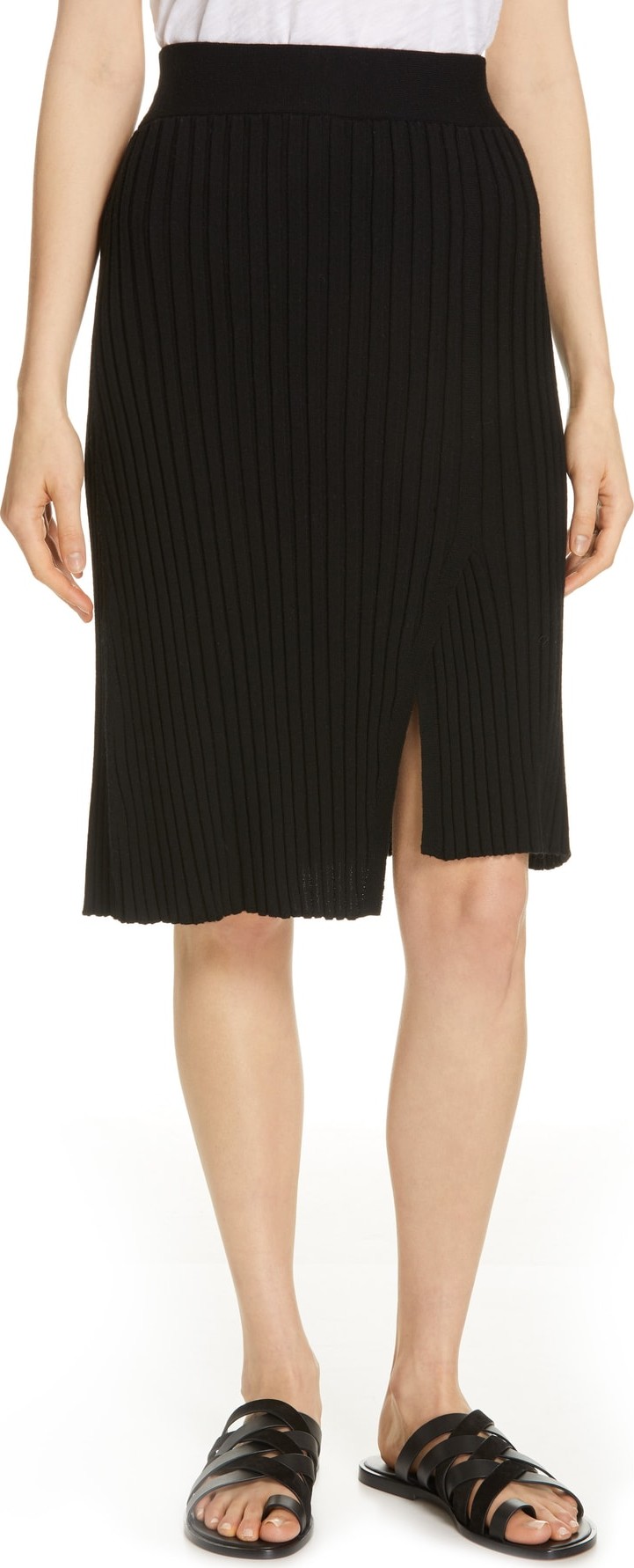 ATM Anthony Thomas Melillo Ribbed Merino Wool Skirt