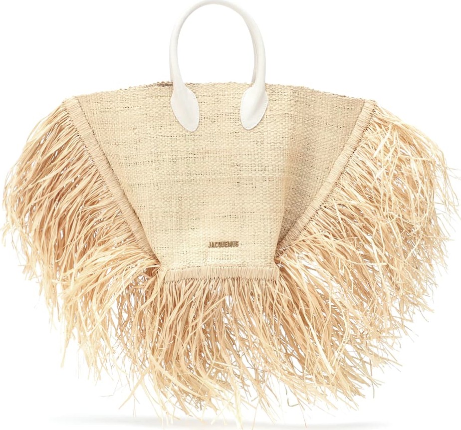 Jacquemus Le Baci raffia tote