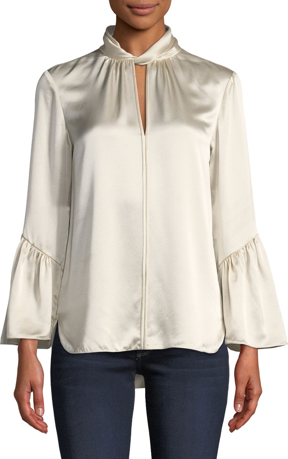 Elie Tahari Laraib Ruffled Silk Blouse