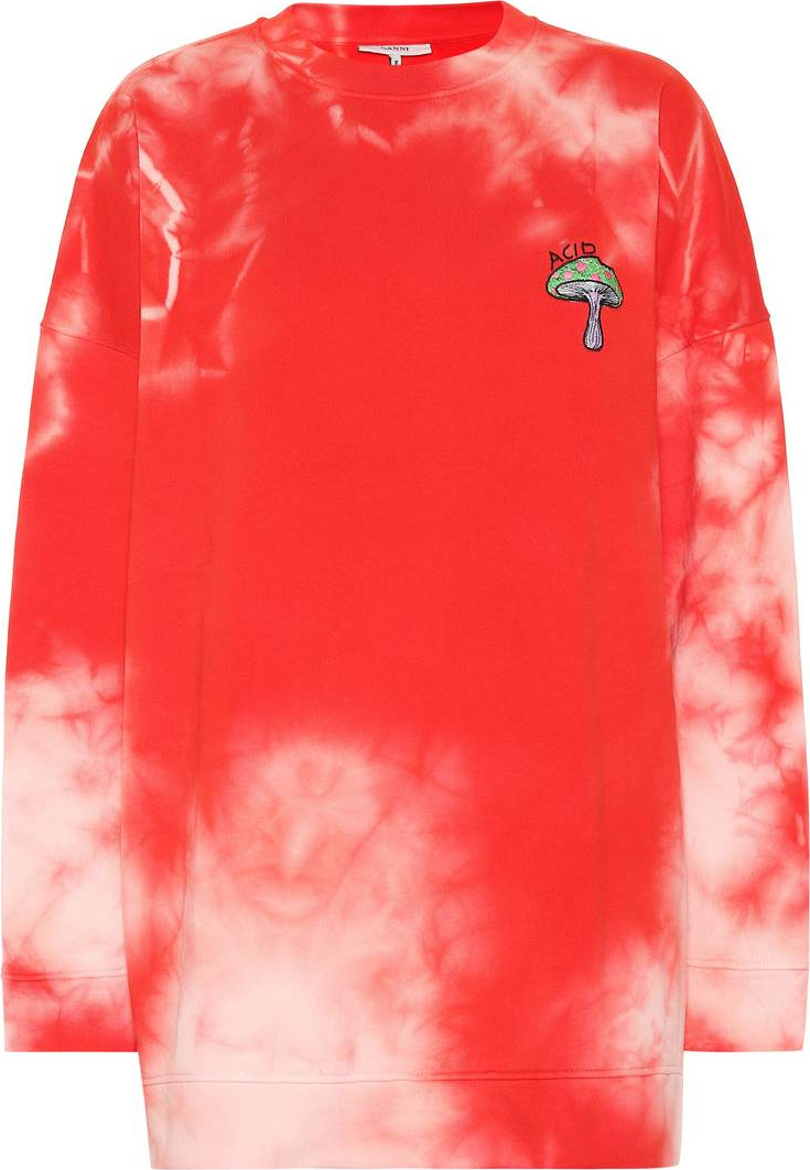 Ganni Isoli tie-dye cotton sweatshirt