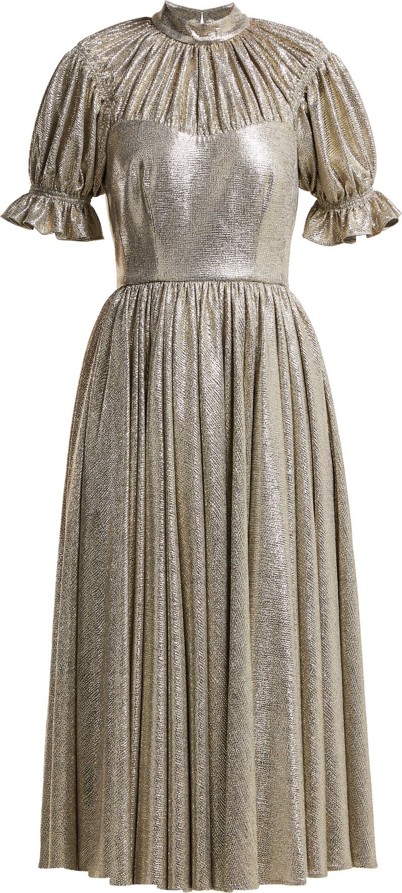 Emilia Wickstead Benito metallic gathered midi dress