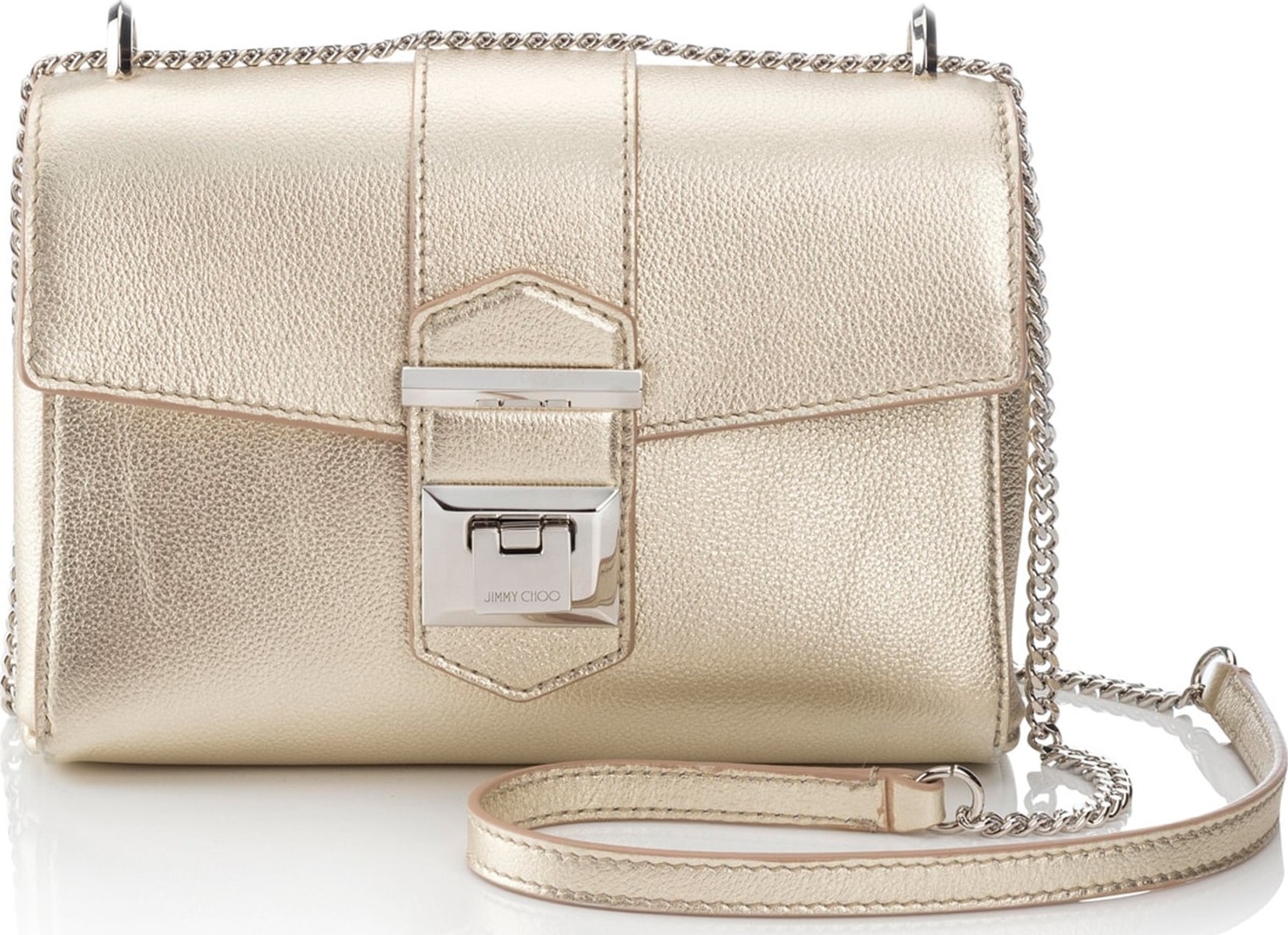 Jimmy Choo Marianne Metallic Leather Crossbody Bag