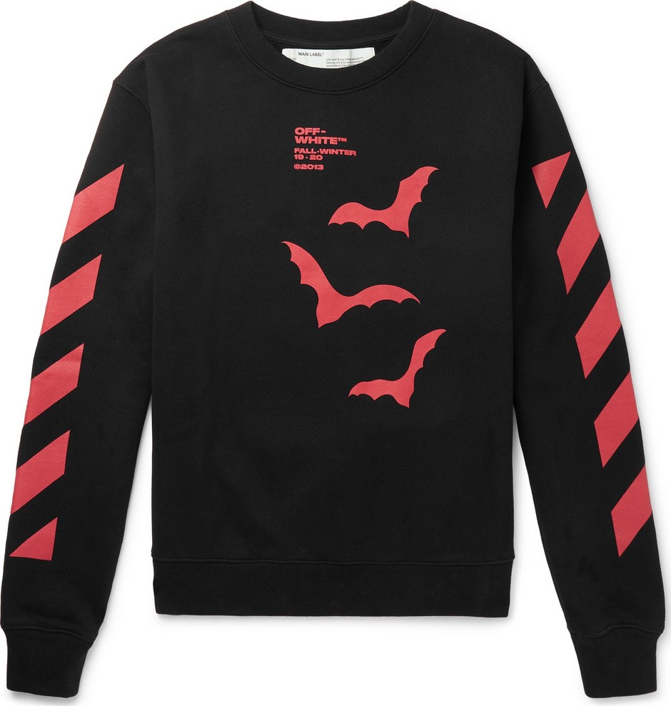 Off White Logo-Print Loopback Cotton-Jersey Sweatshirt