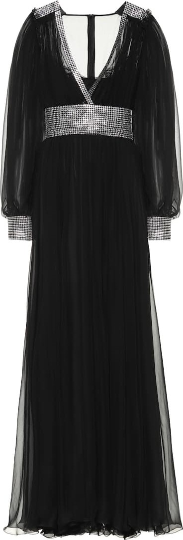 Dolce & Gabbana Embellished silk-chiffon gown