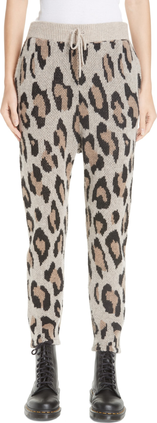 R13 Leopard Jacquard Cashmere Pants