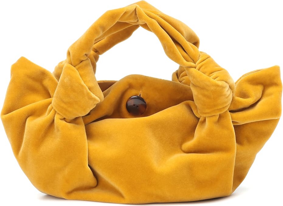 THE ROW The Ascot silk-velvet clutch