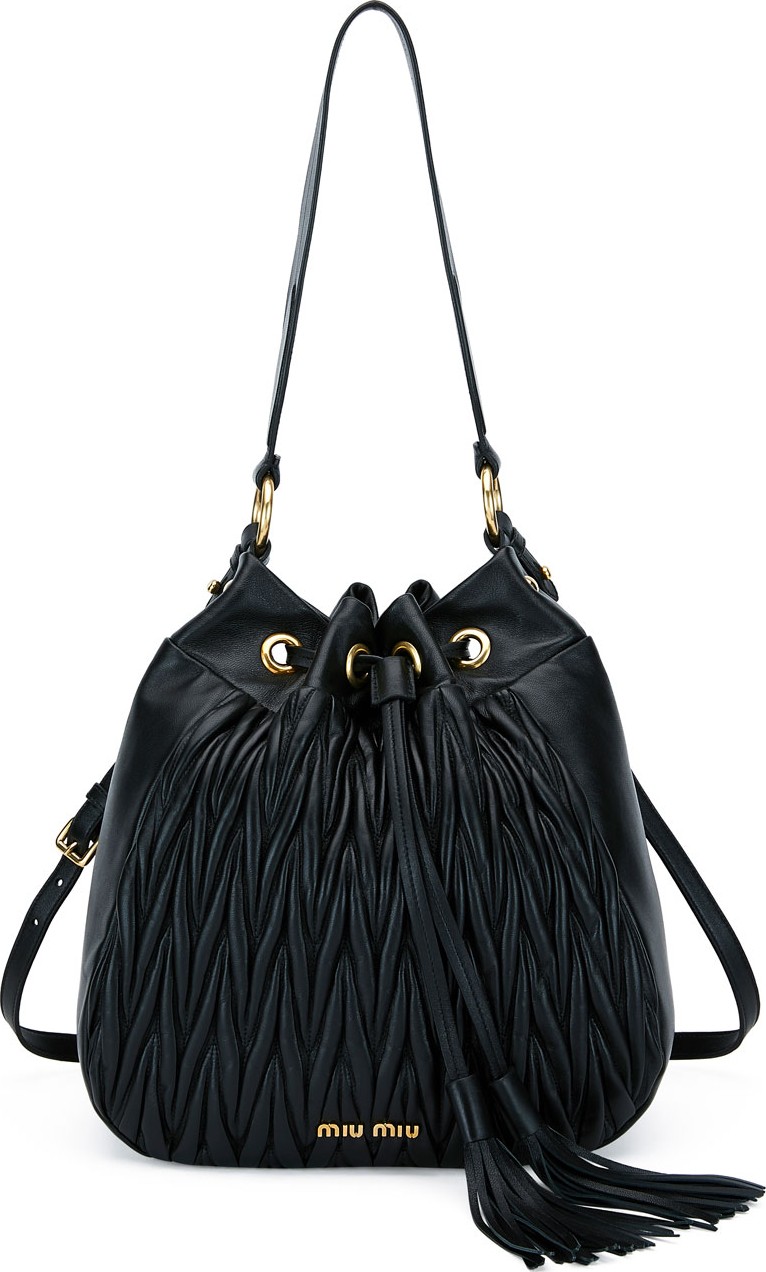 Miu Miu Matelasse Leather Hobo Bag