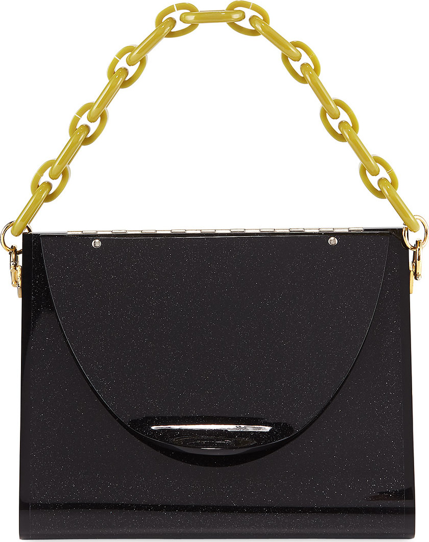 Edie Parker Triangle Solid Acrylic Minaudiere