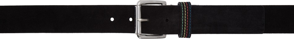 Ps By Paul Smith Black Stitch Keeper Belt