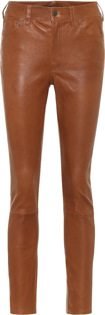 Polo Ralph Lauren Leather high-rise slim pants