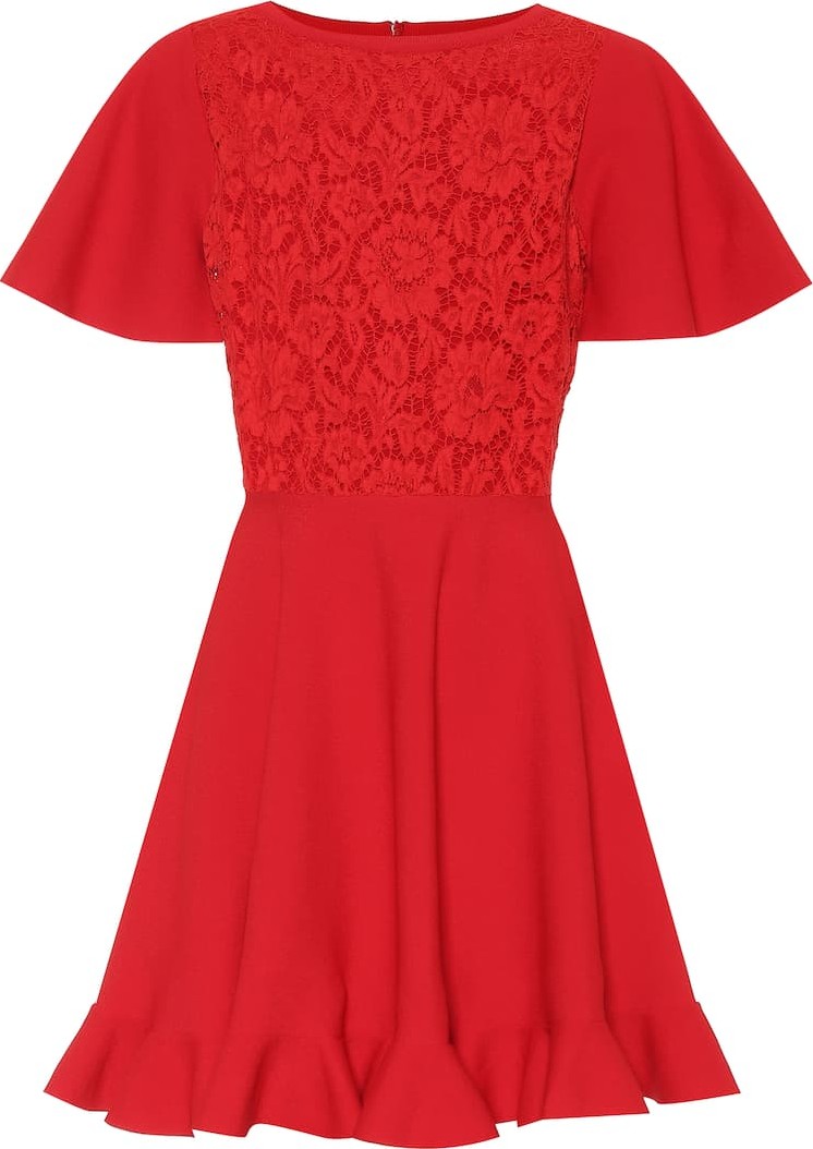 Valentino Lace-paneled minidress