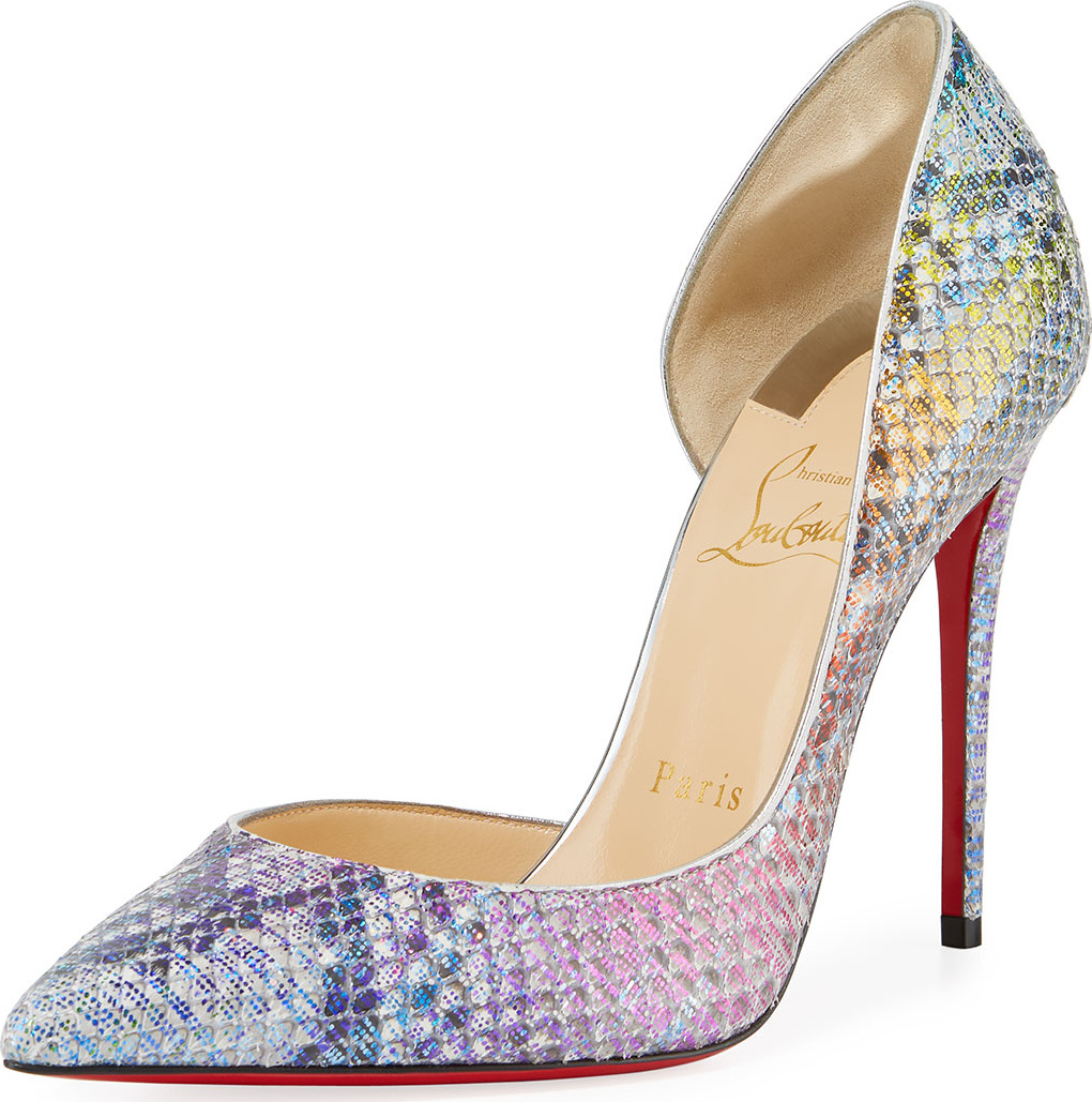 Christian Louboutin Iriza Python Unicorn Red Sole Pump