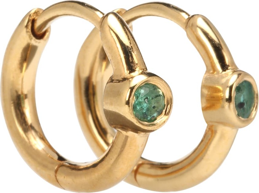 Theodora Warre Emerald Success hoop earrings