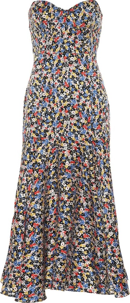 Veronica Beard Annika stretch-silk strapless dress