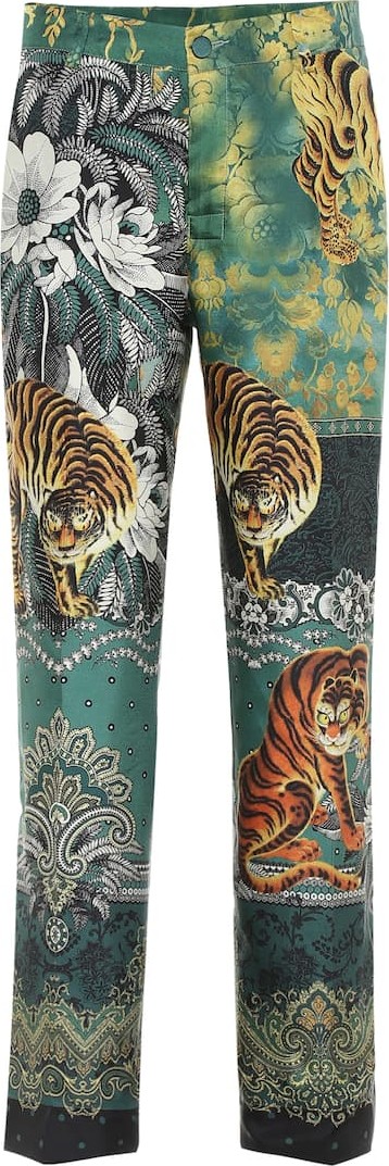 F.R.S For Restless Sleepers Tartaro printed silk straight pants
