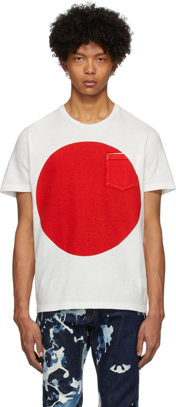 Blue Blue Japan White Big Circle T-Shirt