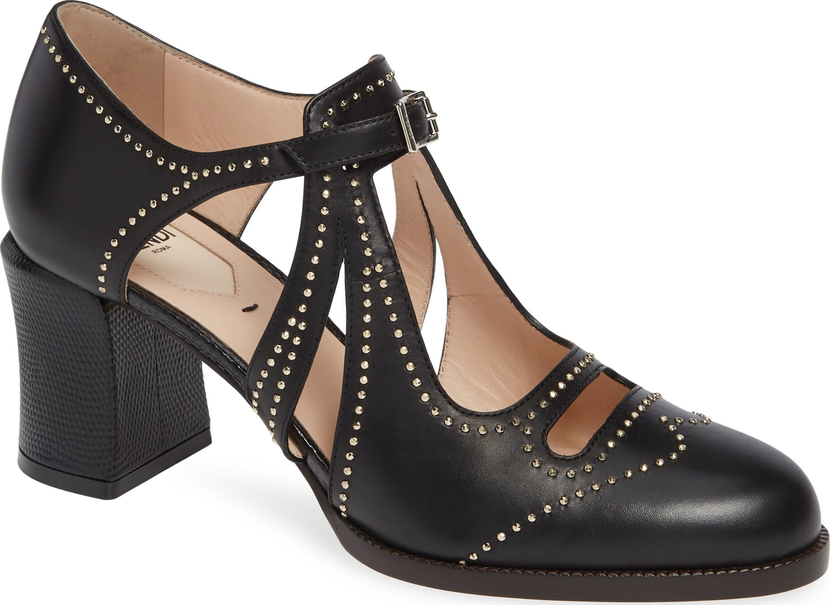 Fendi Chameleon Block Heel Pump