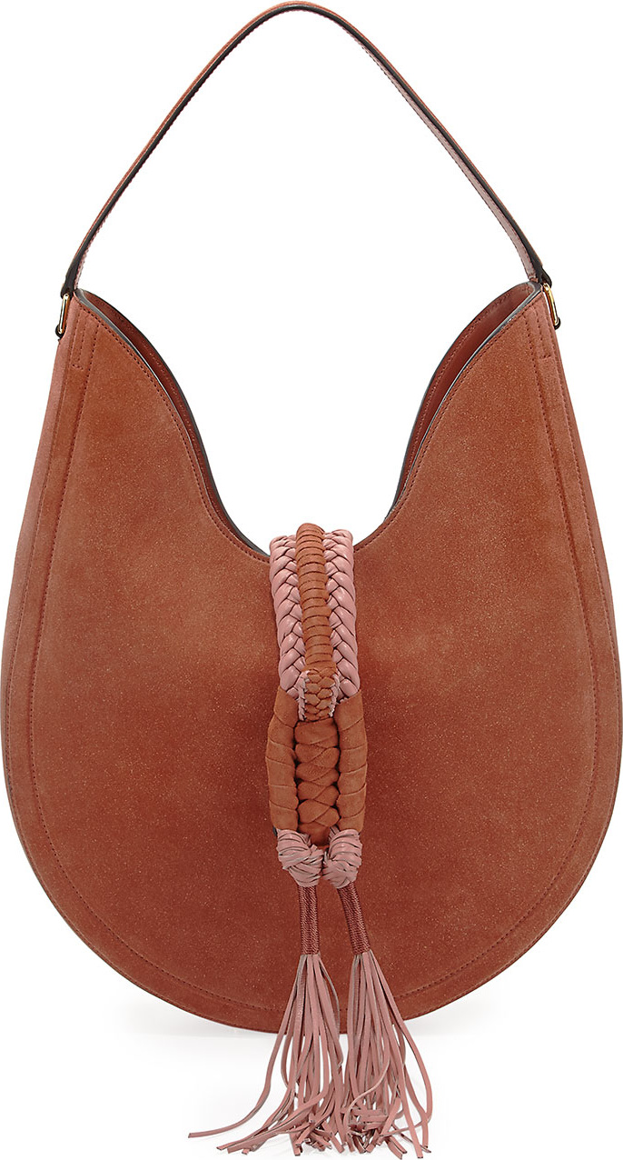 Altuzarra Ghianda Large Woven Suede Calfskin Hobo Bag