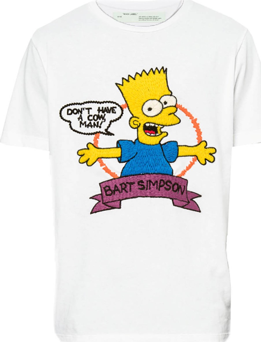 Off White OFF-WHITE X THE SIMPSONS BART embroidered t-shirt