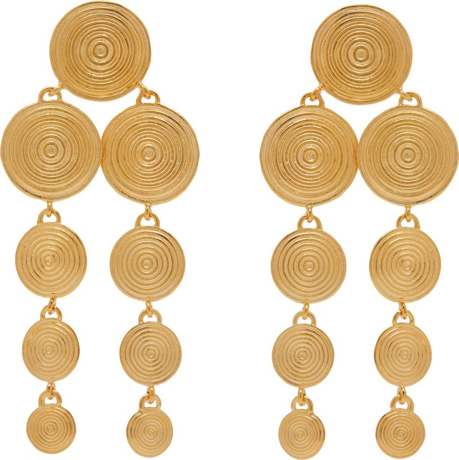 Joelle Kharrat Monta gold-plated clip-on drop earrings