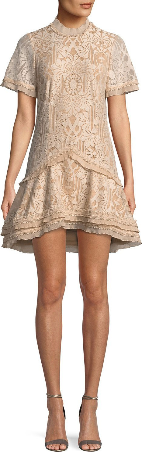 Jonathan Simkhai Tower Mesh Mini Cocktail Dress Jonathan Simkhai Tower Mesh Mini Cocktail Dress