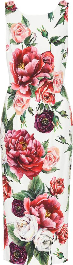 Dolce & Gabbana Floral-printed crêpe dress