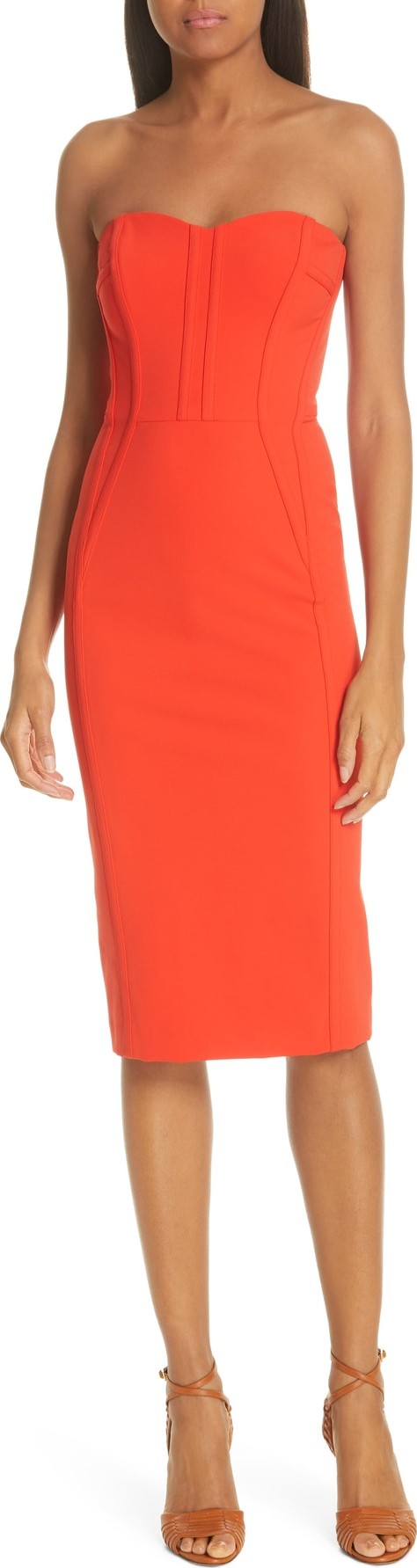 Veronica Beard Maui Strapless Bustier Dress