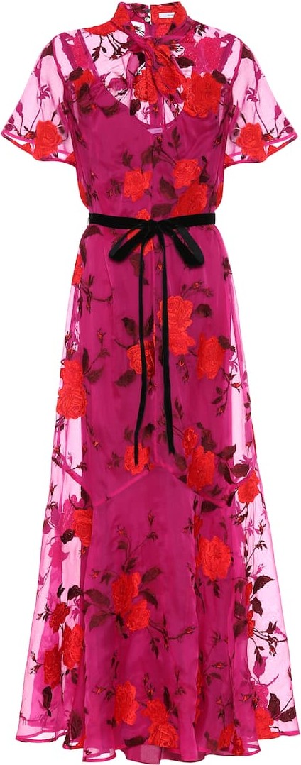 Erdem Celestina floral silk-organza gown