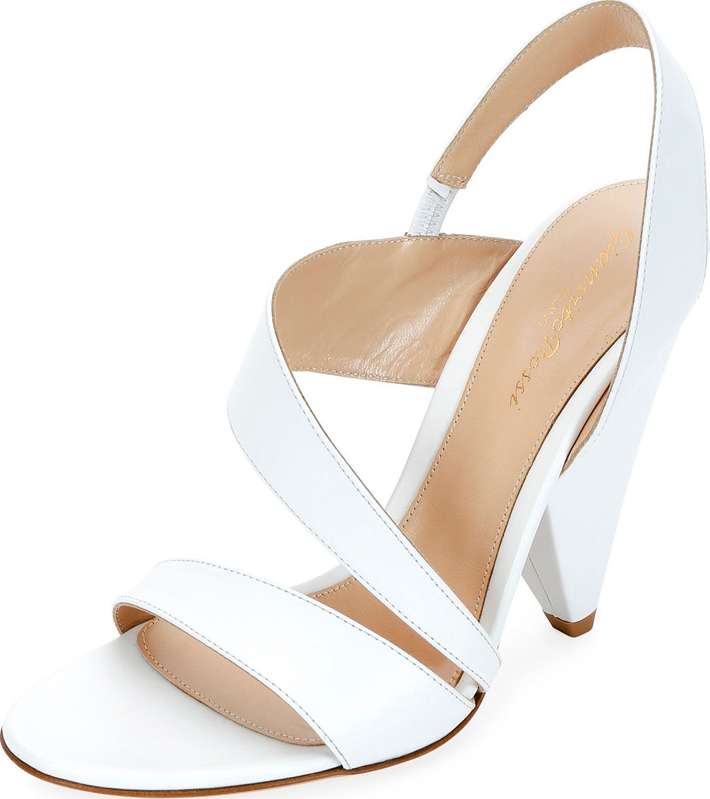 Gianvito Rossi Asymmetric Leather Sandals