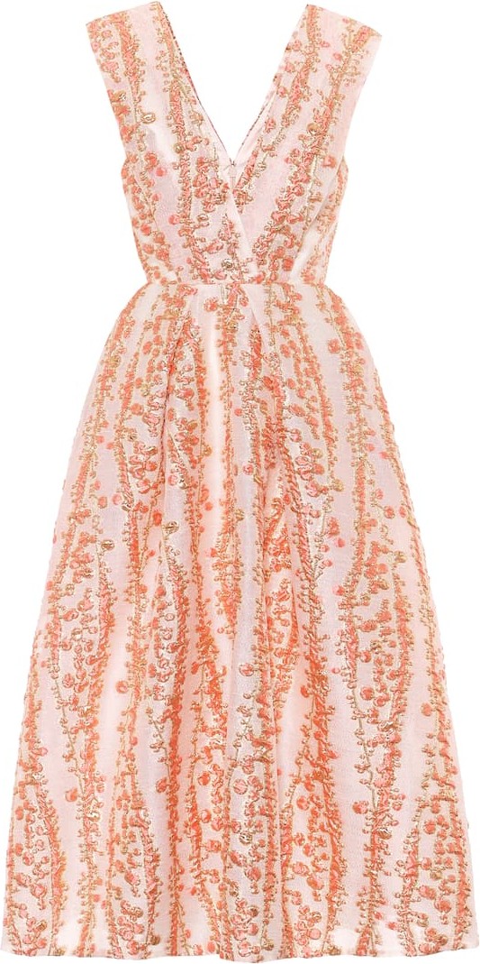 Monique Lhuillier Jacquard midi dress