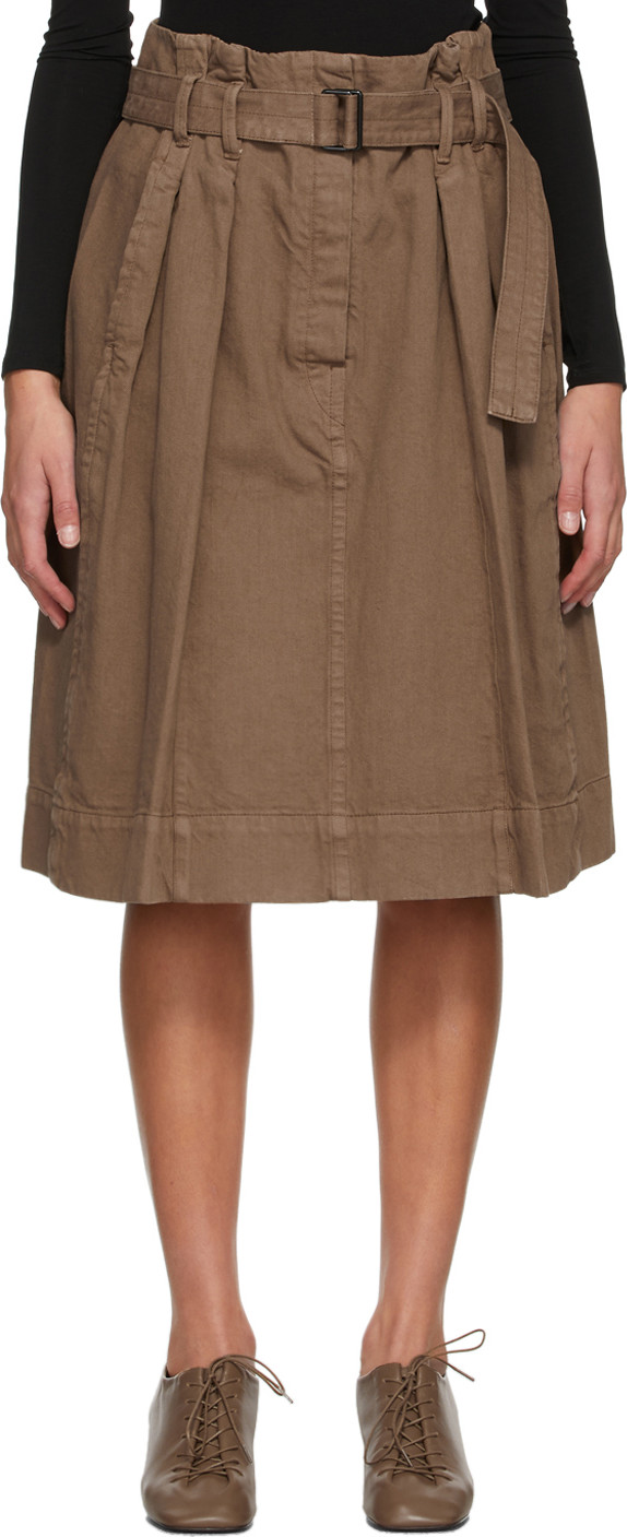 Lemaire - Brown Denim Bell Skirt Lemaire - Brown Denim Bell Skirt