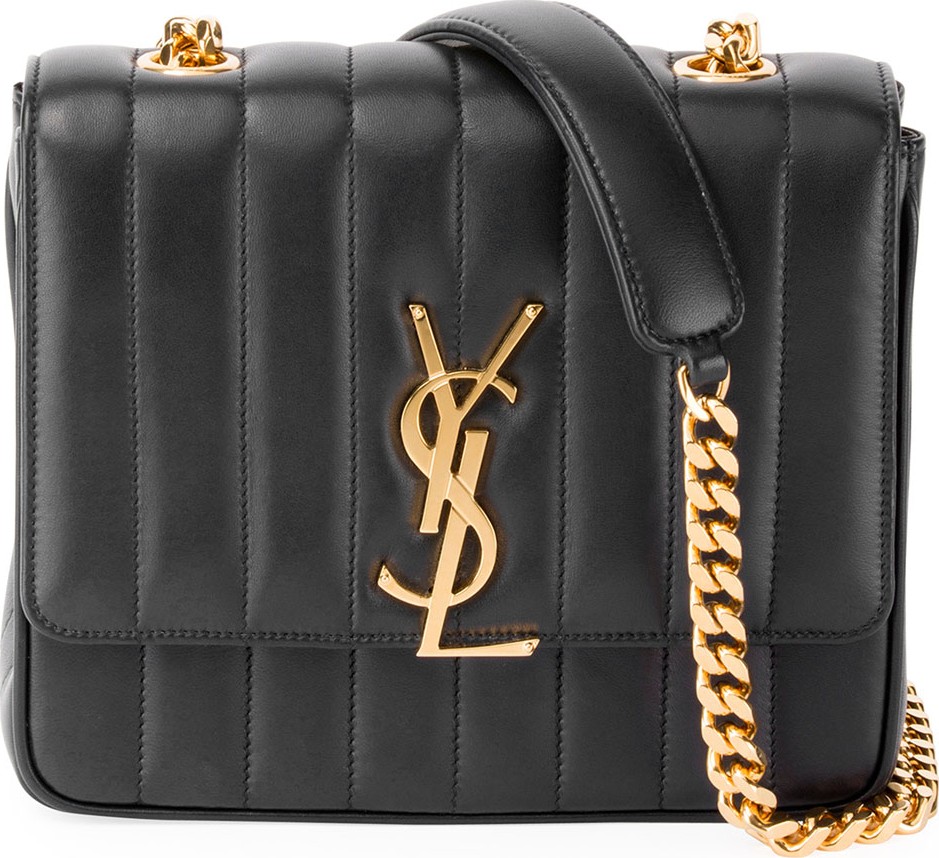 Saint Laurent Vicky Medium YSL Monogram Chain Crossbody Bag