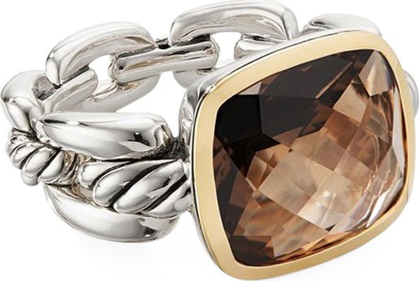 David Yurman Wellesley Link Smoky Quartz Ring