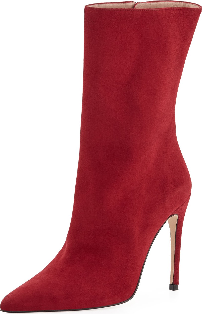 Alexandre Birman Cuba Italian Suede Stiletto Boots