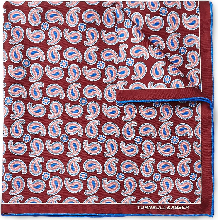 Turnbull & Asser Paisley-Print Silk-Twill Pocket Square