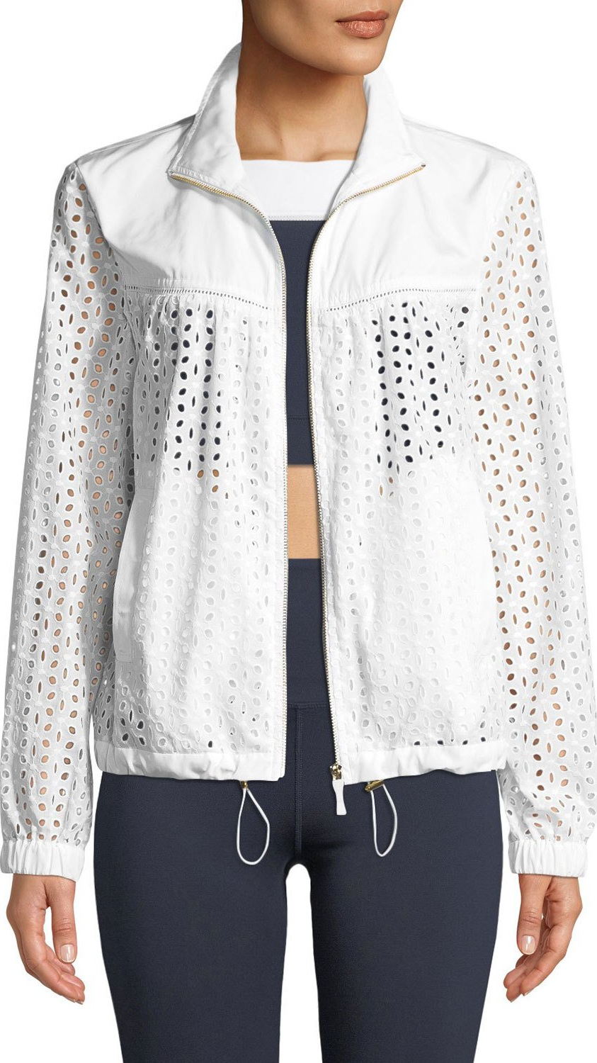 Kate Spade New York zip-front eyelet anorak jacket