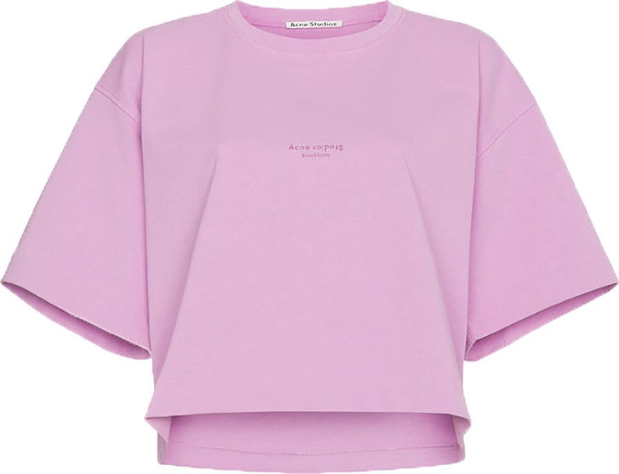 Acne Studios logo print boxy cropped t-shirt