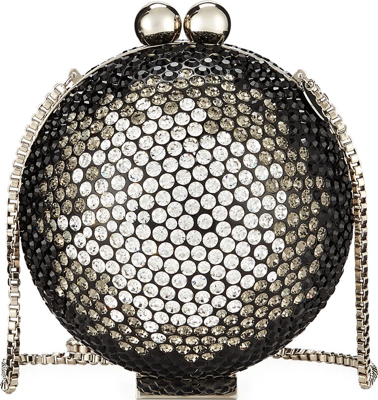 Marzook Ombré Crystal Orb Minaudiere Bag