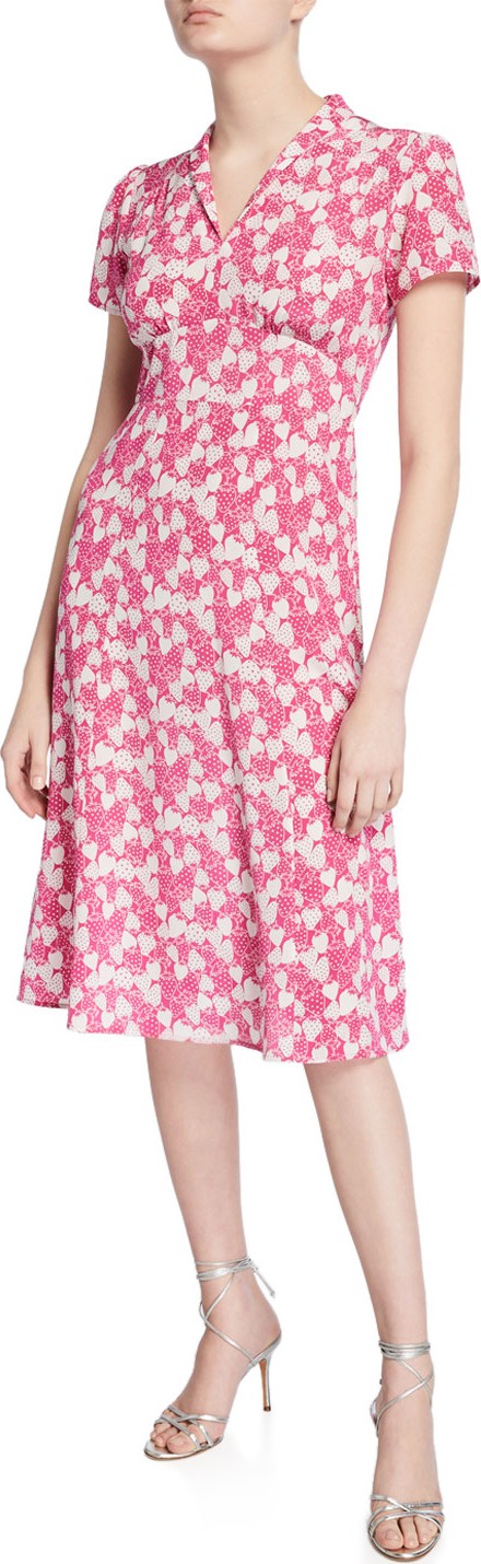 HVN Morgan 40s Printed Dress