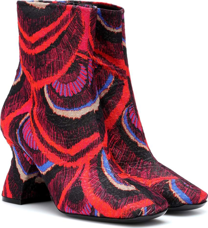Dries Van Noten Jacquard ankle boots