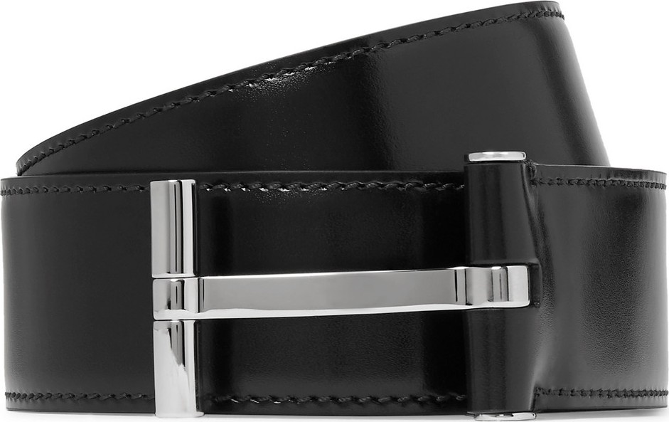 TOM FORD 4cm Black Leather Belt